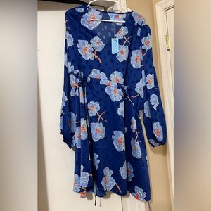 Draper James Blue Floral Poppy Dress
